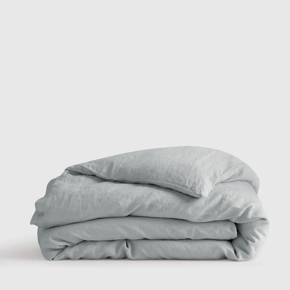 Quince European Linen Duvet Cover Mist Color Size King‎